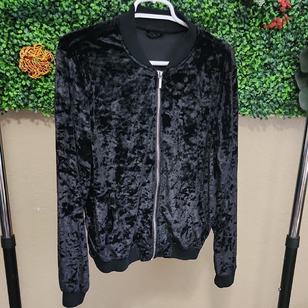 Black Velvet Women's Bomber Jacket